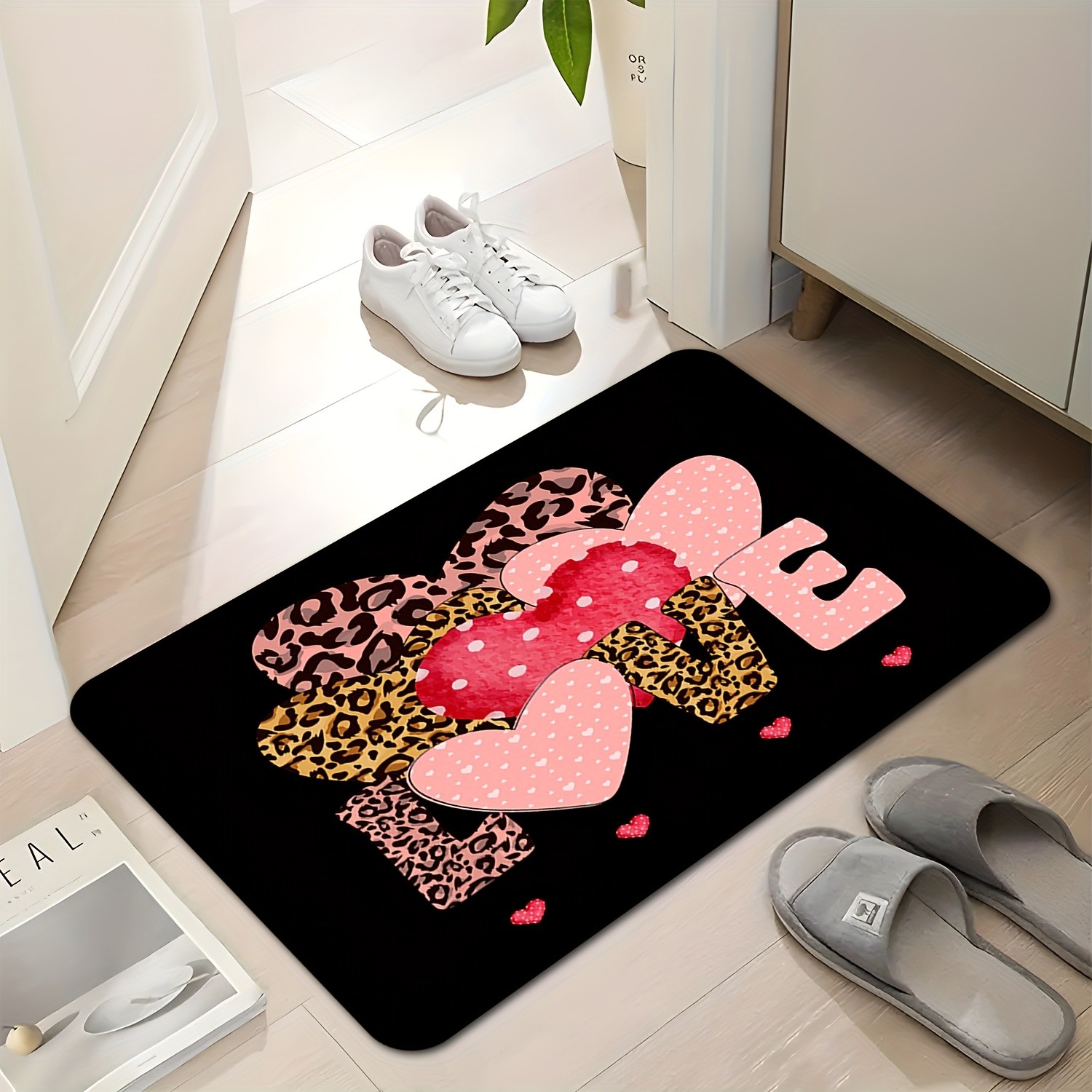 Home Textiles Premium - Alfombra de Entrada Antideslizante de Franela