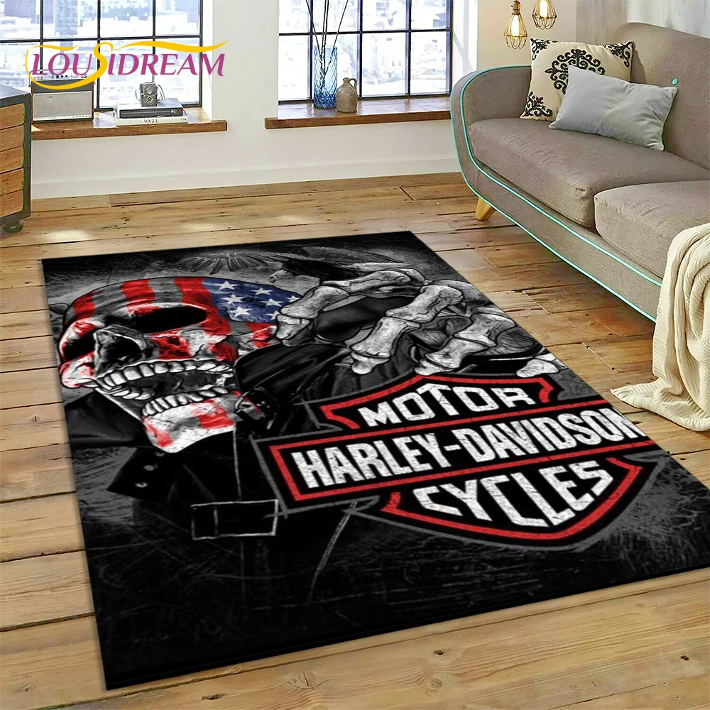 Home Textiles Sale - Alfombra con logotipo de motocicleta Harley-y