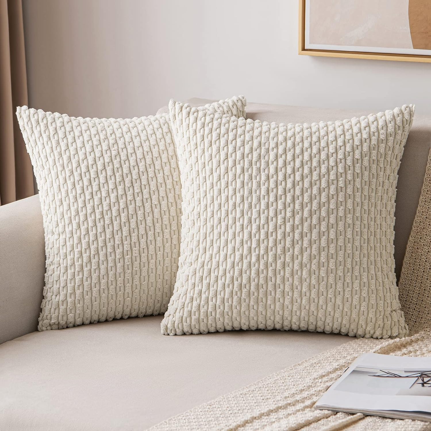 Funda de almohada a rayas de 1 - Pillow Insert 18X18 reseña y precio