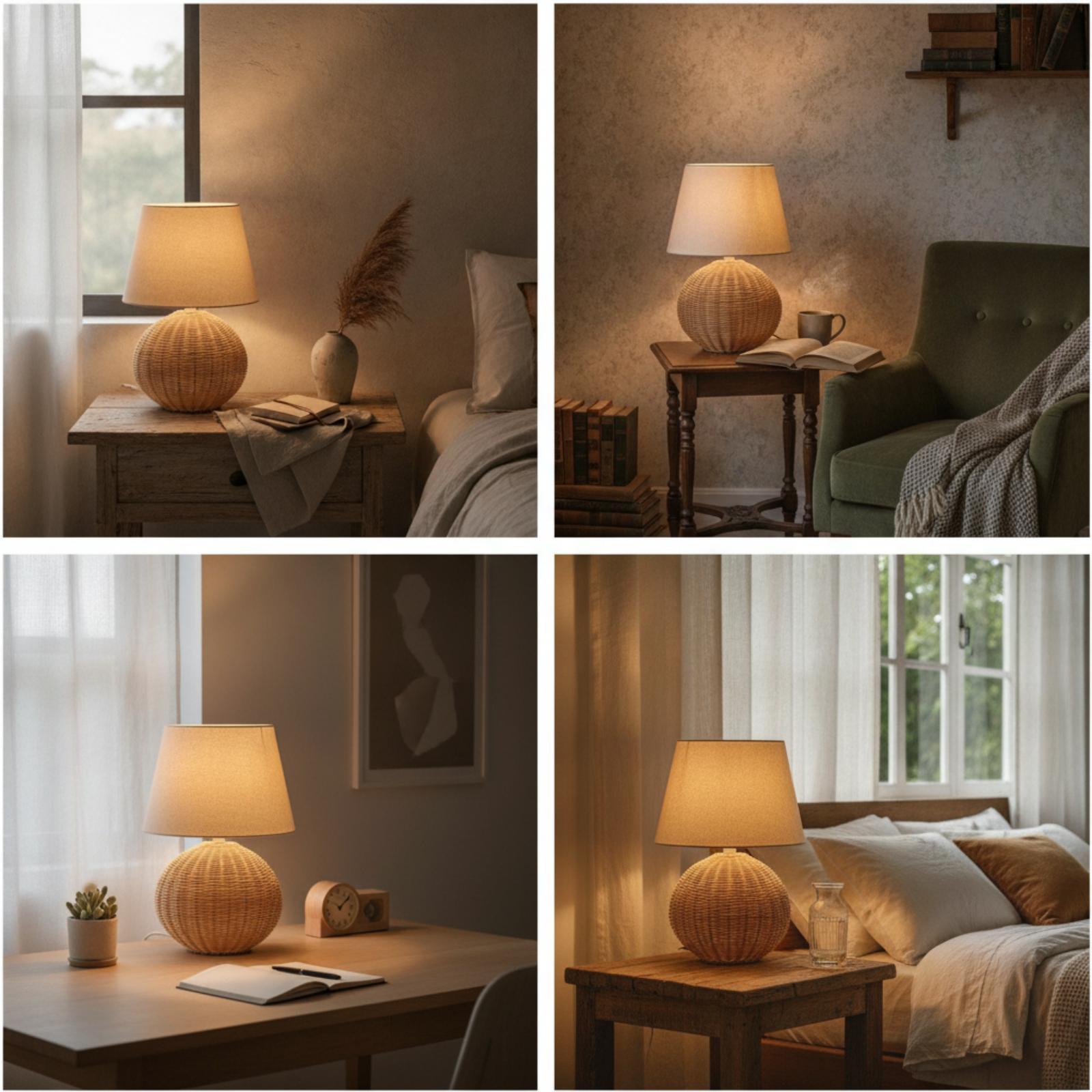 Lámpara de Noche con Base de R - Home Textile reseña y precio