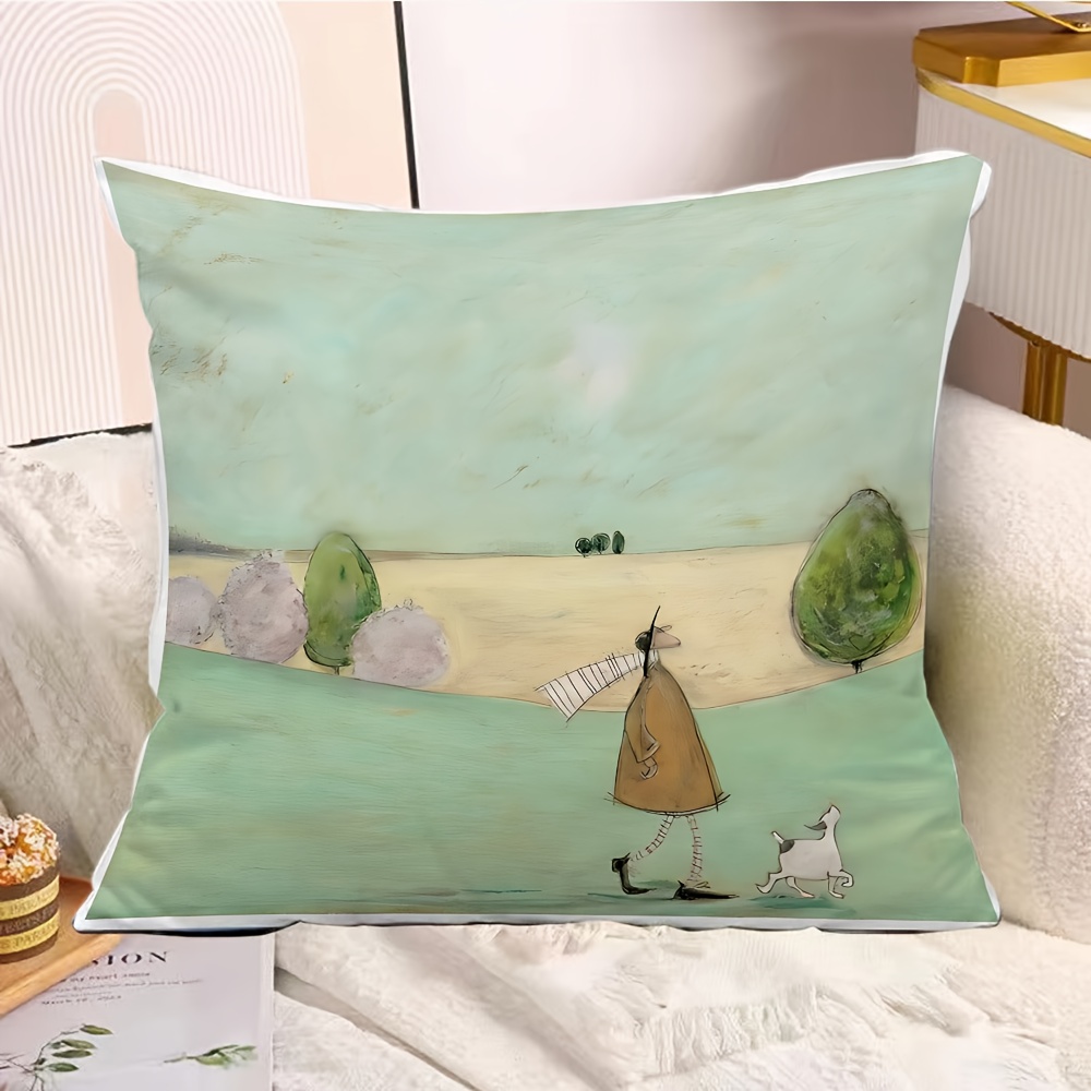 1 funda de almohada con estamp - Pillow Insert 18X18 reseña y precio