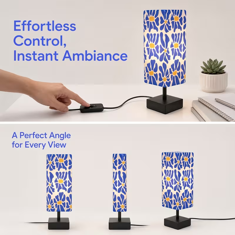 Lámpara de mesa moderna con di - Home Textiles & Decorations reseña y precio